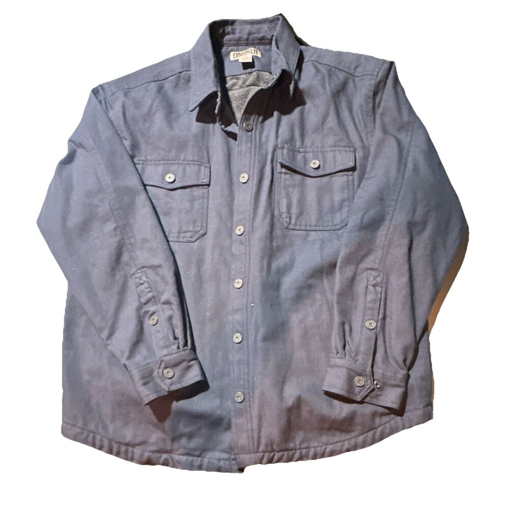 Duluth Trading Fire Hose Fleece Lined Work Jacket Men’s XL Blue Chore Coat